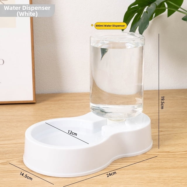 Alimentador automático para mascotas de 800mL, dispensador de agua de plástico de gran capacidad para perros y gatos, juego de alimentadores, 4 colores, 2 estilos, tazón de comida integrado para