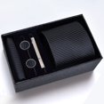 thumbnail image 1 of Cajas de regalo Corbata para hombre Bufanda cuadrada Gemelos Clip de corbata Conjunto de cinco piezas Negocios formales Rayas azules, 1 of 6