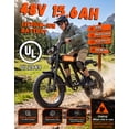 thumbnail image 5 of Electric Bike for Adults, 750W Motor, 48V 15.6Ah Battery, 28 MPH PAS, 50 Miles Range, Full Suspension Fat Tire Off-road Bike, UL2849, 5 of 11