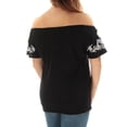 thumbnail image 2 of INC $70 Womens New 1164 Black Beaded Off Shoulder Top M B+B, 2 of 2