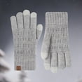 thumbnail image 2 of Women's Winter Gloves for Cold Weather Thermal Knit Elastic Soft Touch Screen Glove for Running Driving Hiking,GY2, 2 of 3