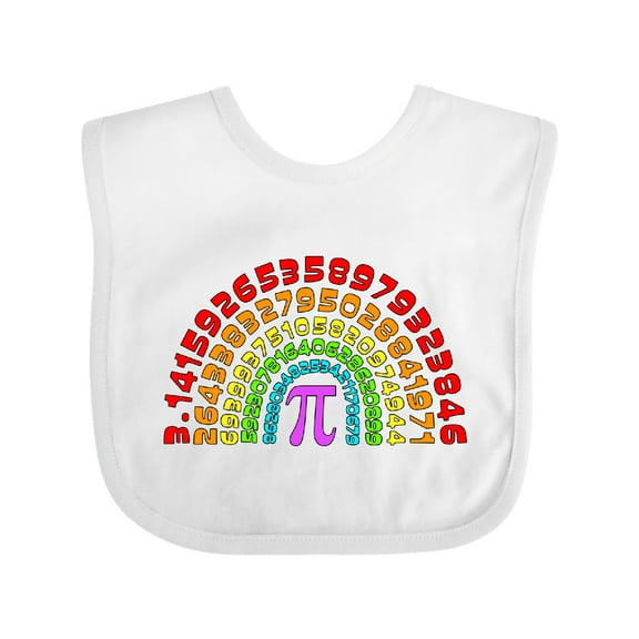 Inktastic Rainbow Pi for Pi Day Boys or Girls Baby Bib