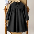 thumbnail image 3 of Krayuyo Girls Fall Dresses Ruffled Crew Neck Long Sleeve Casual Dresses Little Girls A-Line Dresses 2-10 Years, 3 of 7
