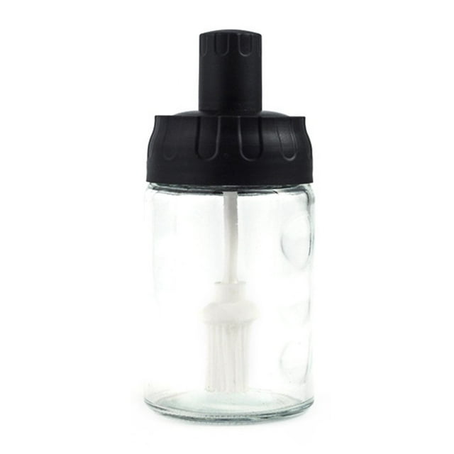 280ml Seasoning Jar Leakproof Moisture-proof Glass Spice Bottle Container with Spoon Stick Brush for Home A Kitchen Tool