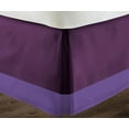 thumbnail image 3 of D.N.G. BEDDINGS 1 Piece Split Corner Two Tone Tailored Bed Skirt, Twin Size 10 Inch Deep Pocket, 800 Thread Count, 100% Egyptian Cotton, Solid Plum/Purple Color., 3 of 3