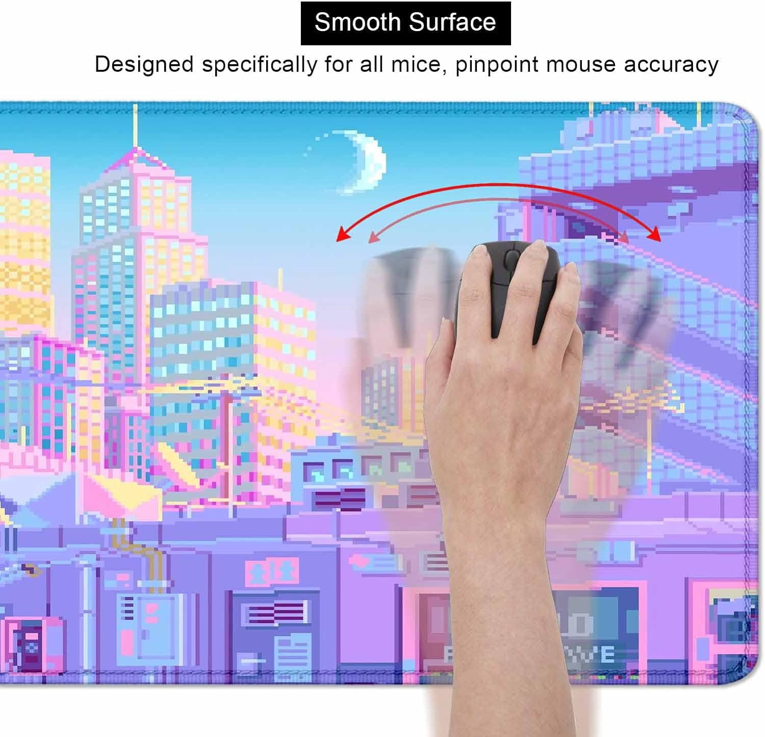 Tokyo City Anime Desk Mat, Kawaii Extra Large Mouse Pad for Desk, Anime Aesthetics Scenery XL XXL Gaming Mouse Pad, Desk Accessories for Men Women Office Decor 35.4 x 15.7 in