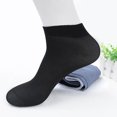 thumbnail image 4 of Men's Thin Elastic Ankle Socks, Breathable Lightweight Dress Socks, 10 Pairs, 4 of 10