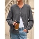 thumbnail image 2 of Suéter PRETTYGARDEN Gris Medio Liviano Cardigan con Botones, 2 of 8