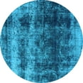 thumbnail image 1 of Ahgly Company Indoor Round Oriental Light Blue Industrial Area Rugs, 5' Round, 1 of 4