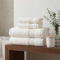 thumbnail image 6 of REGALWOVEN 2 Pack Luxury Striped Cotton Hand Towels, Ultra Soft Absorbent Quick Dry Bath Towels for Bathroom, Kitchen, Spa, Hotel White 29" x 13", 6 of 7