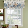 thumbnail image 3 of 2 Pack Valances for Window, Blue Eucalyptus Coastal Short Curtains for Kitchen Bedroom Living Room, Beach Starfish Shell Nautical Rustic Rod Pocket Small Window Treatment Valance Drapes 54 x 18 Inch, 3 of 8