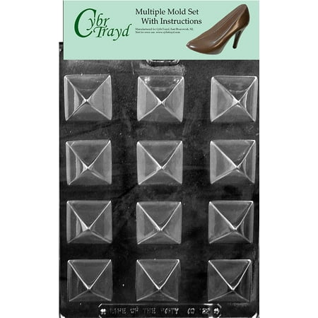- Small Pyramid Chocolate Candy Mold with Exclusive Cybrtrayd Copyrighted Molding Instructions, Pack of 6