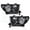 Clear lens Black Housing Clear Reflector, variant on CROSSDESIGN Chrome Headlights Assembly Fit for Toyota Tundra 2007-2013/Sequoia 2008-2017