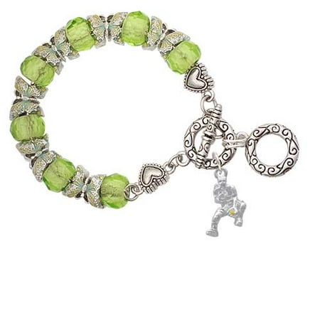 Delight Jewelry Softball Catcher Lime Green Erfly Bead Charm Softball Catcher Lime Green Erfly Bead Charm Bracelet