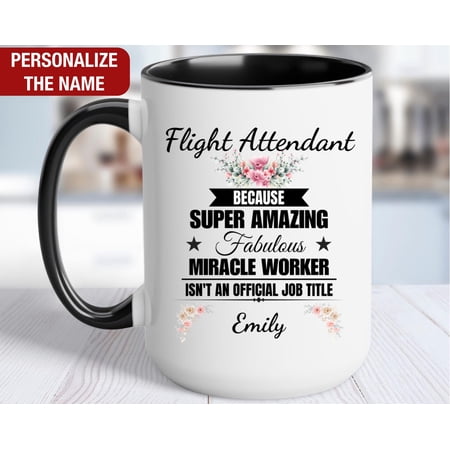 Flight Attendant Personalized Gift for Her Flight Attendant Mug for Women Flight Attendant