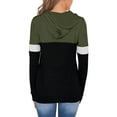 thumbnail image 5 of Womens Long Sleeve Hoodie Sweatshirt Contrast Hooded Drawstring Color Block Top, 5 of 5