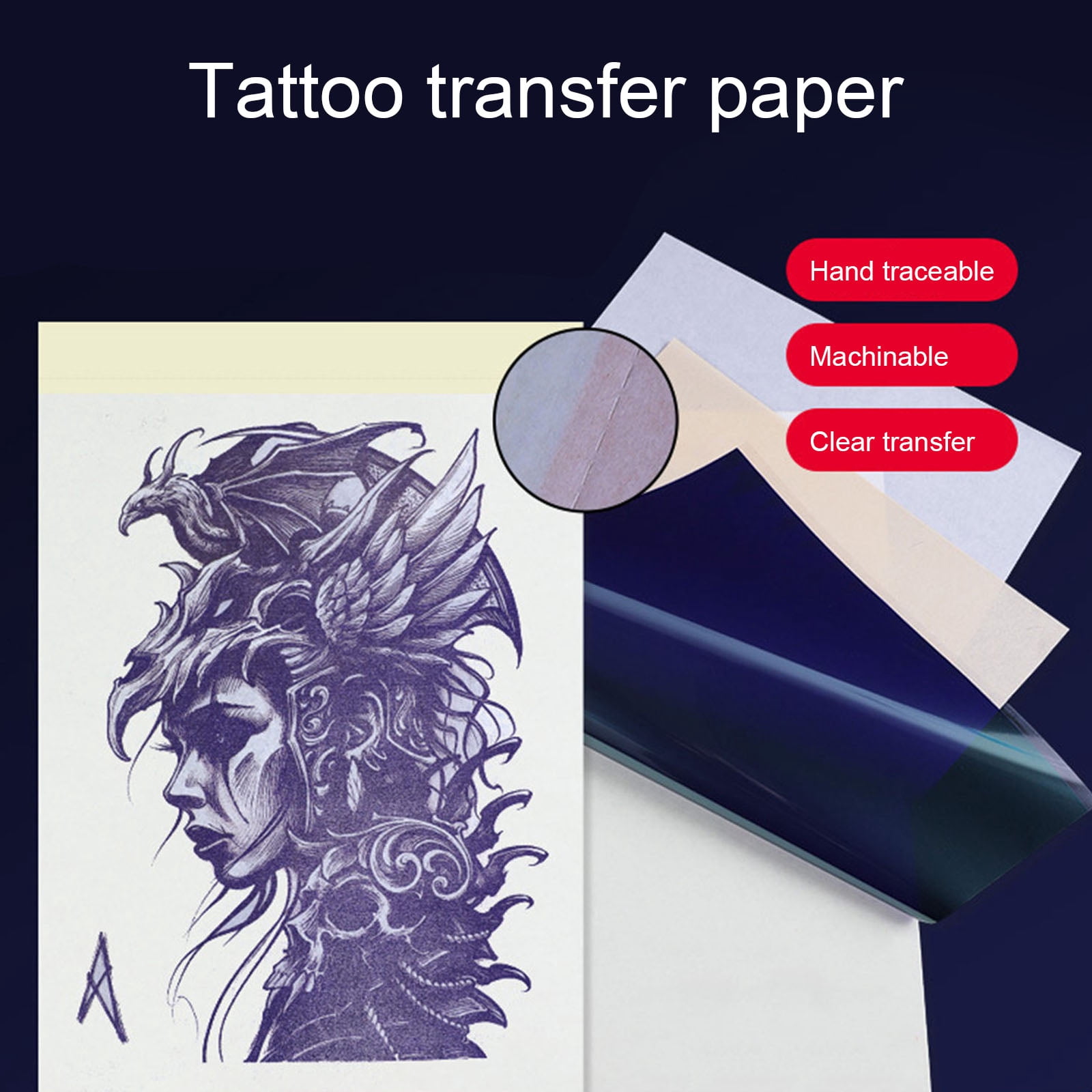 Tattooing Transfer Paper 100 Sheets For Detailed And Design Application In Art Workshops Tattooing Studio Supply