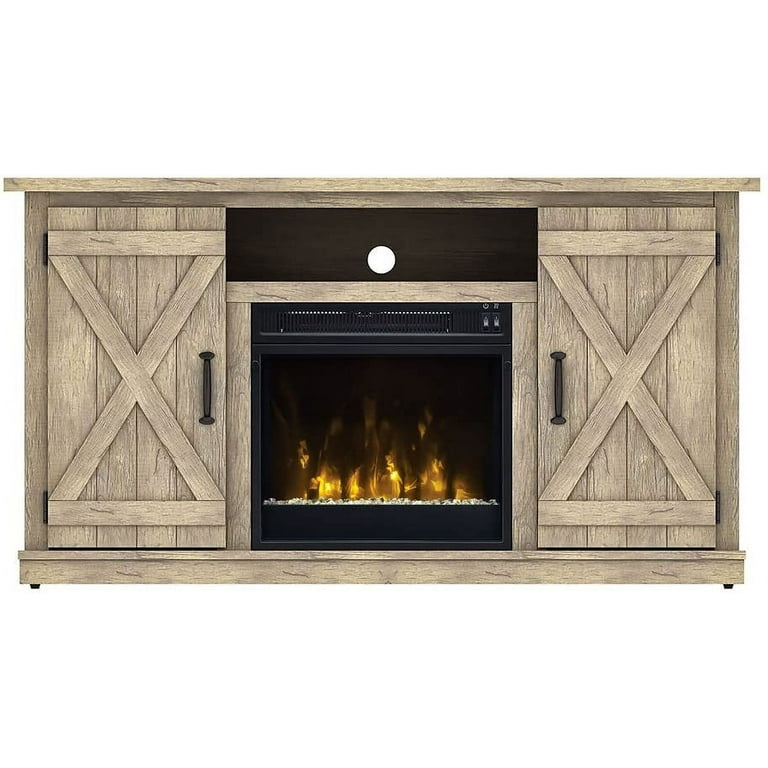 Comfort Smart Killian Electric Fireplace Media Console in Ashland Pine 18MM6127 PD25S