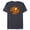 Navy Heather, variant on Tim Burton’s Nightmare Before Christmas Halloween Silhouette - Short Sleeve Blended T-Shirt for Adults - Customized-Denim Snow Heather