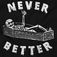thumbnail image 2 of Funny Skeleton Thumbs Up Never Better Unisex Fleece Graphic Zip Up Hoodie Brisco Brands 3X, 2 of 5