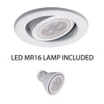 thumbnail image 3 of WAC Lighting 2.5" 1-Light Aluminum Gimbal Trim with 8W MR16 LED in White, 3 of 3