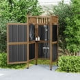 thumbnail image 4 of GDLF Outdoor Shower Enclosure with Lockable Door, Privacy Outdoor Shower Stall with Metal Panels , Changing Room for Pool Wash Station, 4 of 9