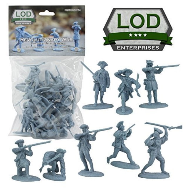 revolutionary war colonial minutemen plastic toy soldiers