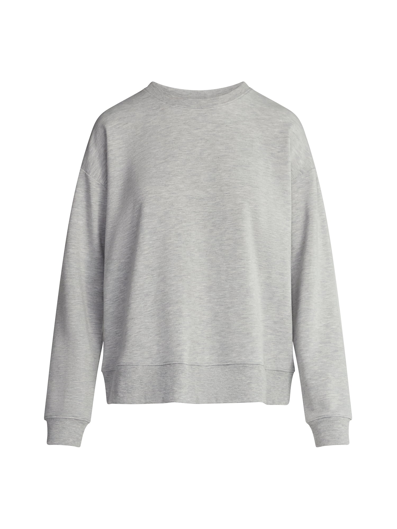 Joyspun Women's Fleece Drop Shoulder Sleep Top with Long Sleeves, Sizes XS-3X
