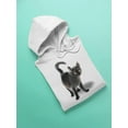 thumbnail image 3 of Black Kitty Hoodie Women -Image by Shutterstock, Female x-Large, 3 of 4
