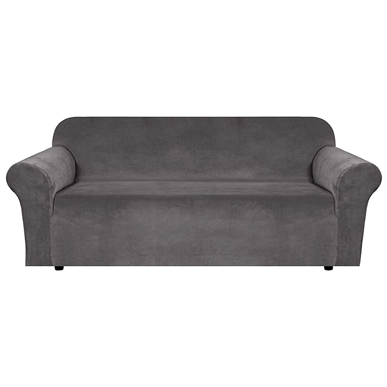 Enova Home Ultra Soft Thick Stretch Velvet Fabric 3 Seaters Sofa Slipcover for 3 Cushion Couch