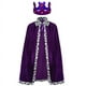 thumbnail image 4 of Conjunto de disfraz de rey para niño, niña, hombre, mujer, adulto, capa, reina, túnica roja, corona, príncipe, Halloween, fiesta de cumpleaños, disfraz, 4 of 5