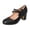 Black, variant on Bow Dressy Heeled Shoes for Women Bride Wedding Elegant Casual Bowknot Leather Chunky Block High Heels Fashion Dress Pumps Spring Fall Beige Size 6