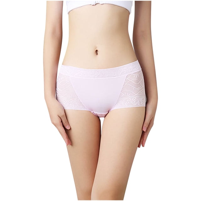 AherBiu Plus Size Boxer Shorts for Women Seamless Low Rise Lace Boyshorts Stretch Breathable Everyday Underwear