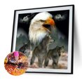 thumbnail image 2 of Pintura de diamante 5D DIY Kit de lobo de taladro redondo completo Decoración del hogar Arte artesanal FLhrweasw Nuevo, 2 of 9