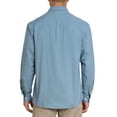 thumbnail image 3 of INSPIRE CHIC Men's Stripes Long Sleeved Button Down Business Dress Shirts S Blue, 3 of 5