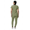 thumbnail image 2 of Adar Pro Modern Athletic Scrub Set For Women - Modern V-Neck Scrub Top & Yoga Jogger Scrub Pants, 2 of 7
