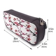 thumbnail image 3 of Vsdgher Cherry Blossoms Print Pen Case Leather Pencil Pouch Markers Holder Big Capacity Bag with Zippered Pocket for Stationery Tool, 3 of 6