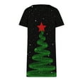 thumbnail image 4 of Wowcloth Woman's Christmas Homewear, Relaxed Fit with Short Sleeves, Cozy Sleepwear Dress for Holiday and Home Relaxation, 4 of 8