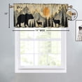 thumbnail image 4 of Forest Bear Window Curtains Valances Rustic Wooden Board Wild Animal Camping Country Nature Rod Pocket Valances for Bedroom Living Room Dining Room 54 by 18 in, 1 Panel, 4 of 6