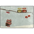 thumbnail image 4 of SKYSONIC Christmas Cute Owls Non-Slip Area Rug, Winter Snowflake Floor Carpet Comfort Floor Mats Decor for Indoor Front Porch Living Room Bedroom Kitchen, 36"x24", 4 of 7