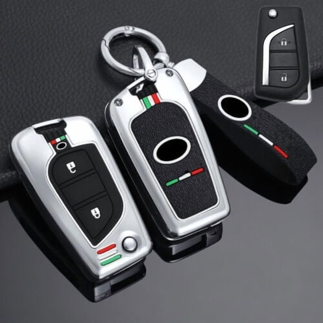 Car Key Fob Cover Case Protector Zinc Alloy Silicone Car Key Case Cover For Toyota Camry RAV4 Corolla Highlander
