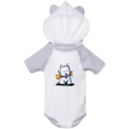 

Inktastic KiniArt Westie with Bone Gift Baby Boy or Baby Girl Bodysuit