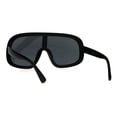 thumbnail image 4 of Oversized Futurism Robotic Shield Sport Racer Plastic Sunglasses All Black, 4 of 4