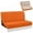 Orange, variant on Qpednta Black RV Couch Covers for Sofa Bed 2-Piece Set Stretchable Backrest & Seat Covers Set, Camper Slipcovers for Jackknife Sleeper Sofas, Washable Material