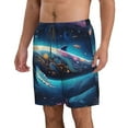 thumbnail image 2 of Pofeuu Vintage Colorful Patterned Dolphin Prin Men's Swim Trunks Quick Dry Bathing Suit Swimming Board Shorts Mesh Lining Beach Swimwear-Small, 2 of 6