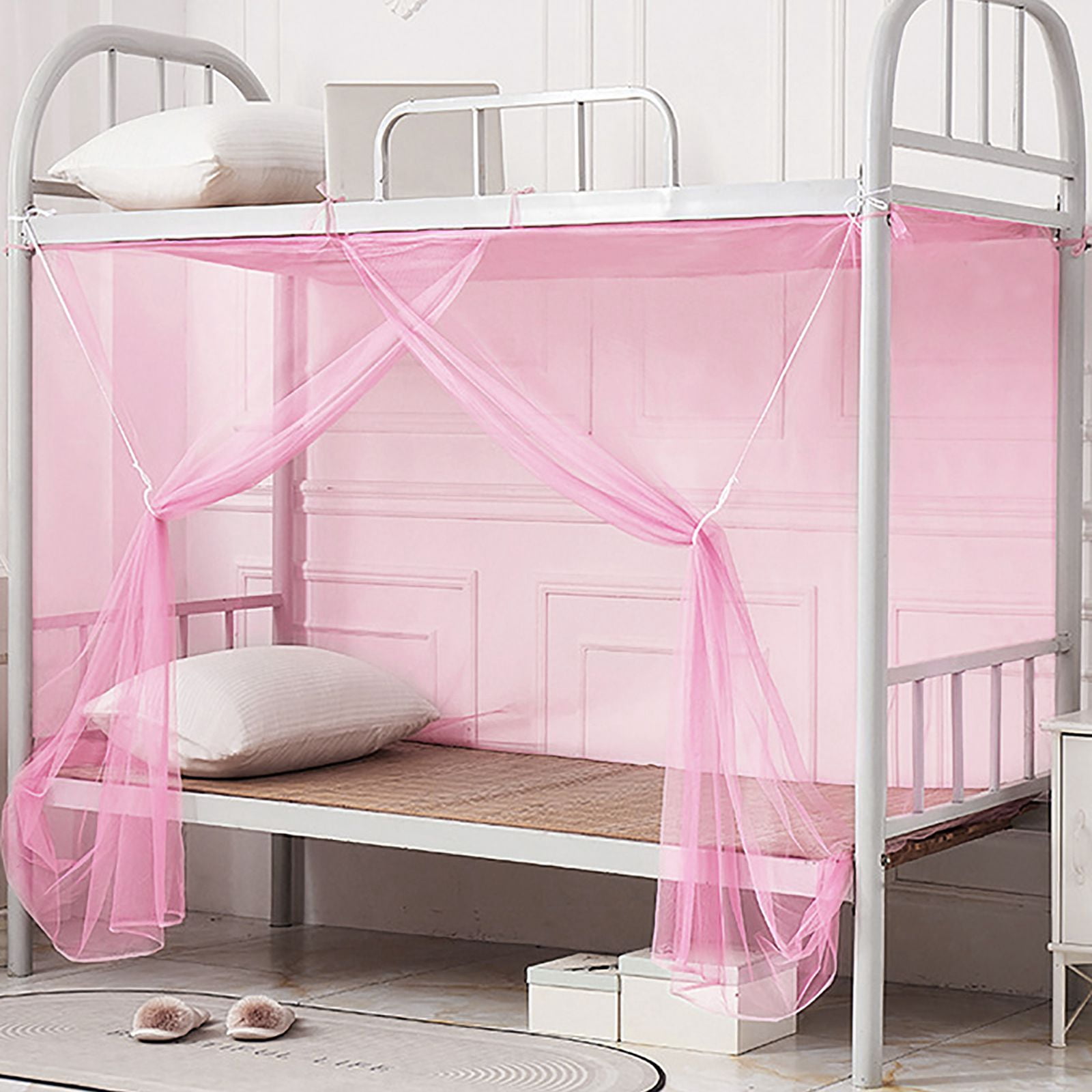 4 Corners Mosquito Net for Mosquiteros para Camas Bed Canopies Netting Bed Drapes Rectangular Mosquito Mesh for Camping Home Outdoor Travel
