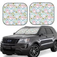 thumbnail image 6 of Kdxio Love You Rabbit Print 2-Piece Sun Shade Front Windshield - Foldable Car Front Window Sunshades for Most Sedans SUV Truck, 6 of 6