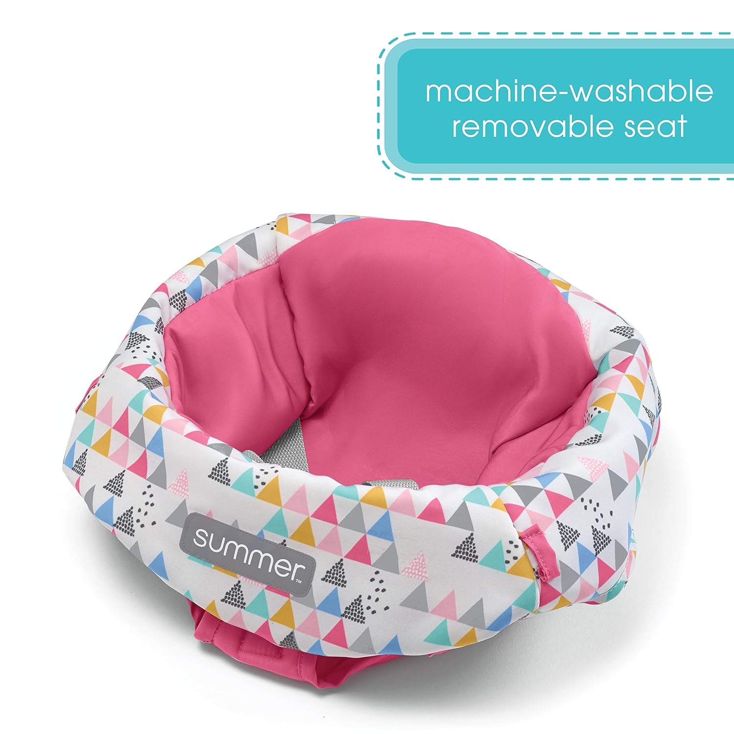 Summer Infant Learn-to-Sit 2-Position Floor Seat (Funfetti Pink) Sit Baby Up in This Adjustable Baby Activity Seat Appropriate for Ages Months Includes Toys - image 5 of 6