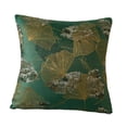 thumbnail image 2 of Ginkgo Hoja Patrón de almohada Capa de almohada de almohada 45cmx45cm decoración del hogar cuadrado fácil de usar decorativo para sala de estar Verde, 2 of 8