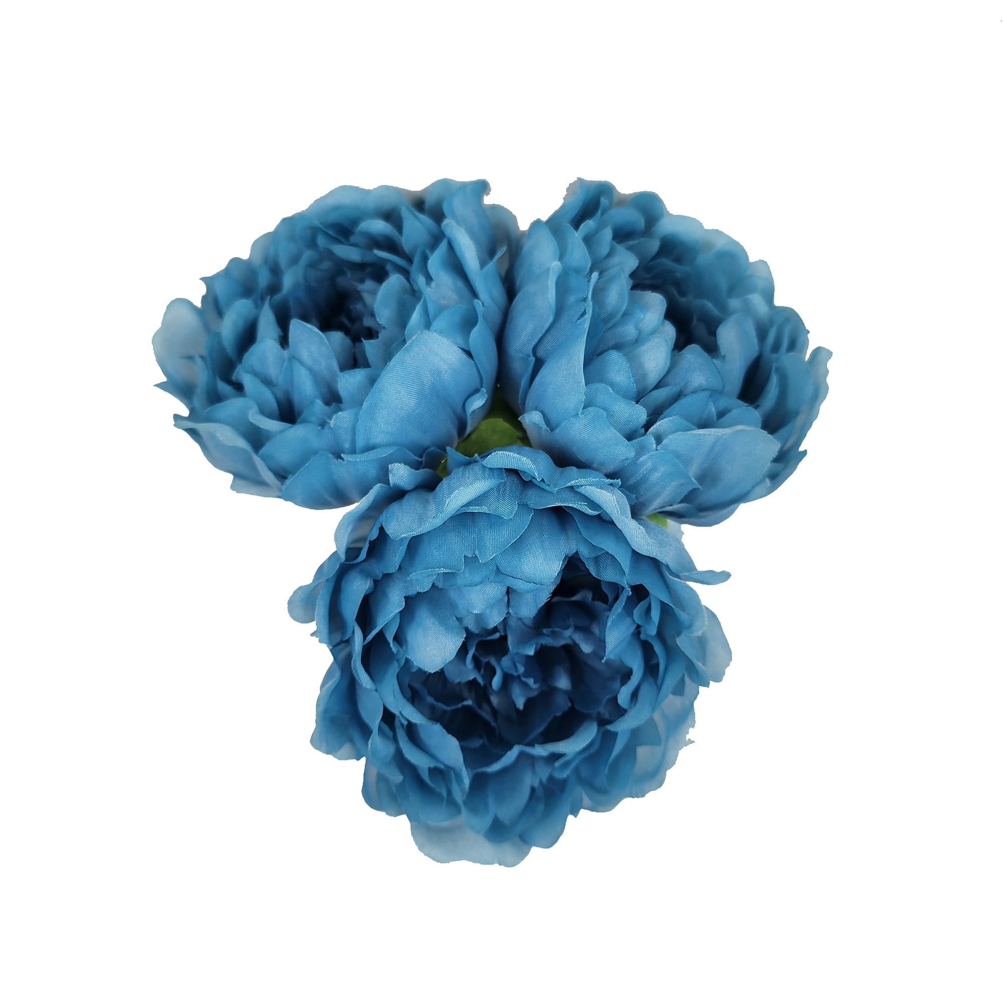 Mainstays 10.5" Tall Artificial Polyester Teal Peonies, Indoor Flowers Bouquet